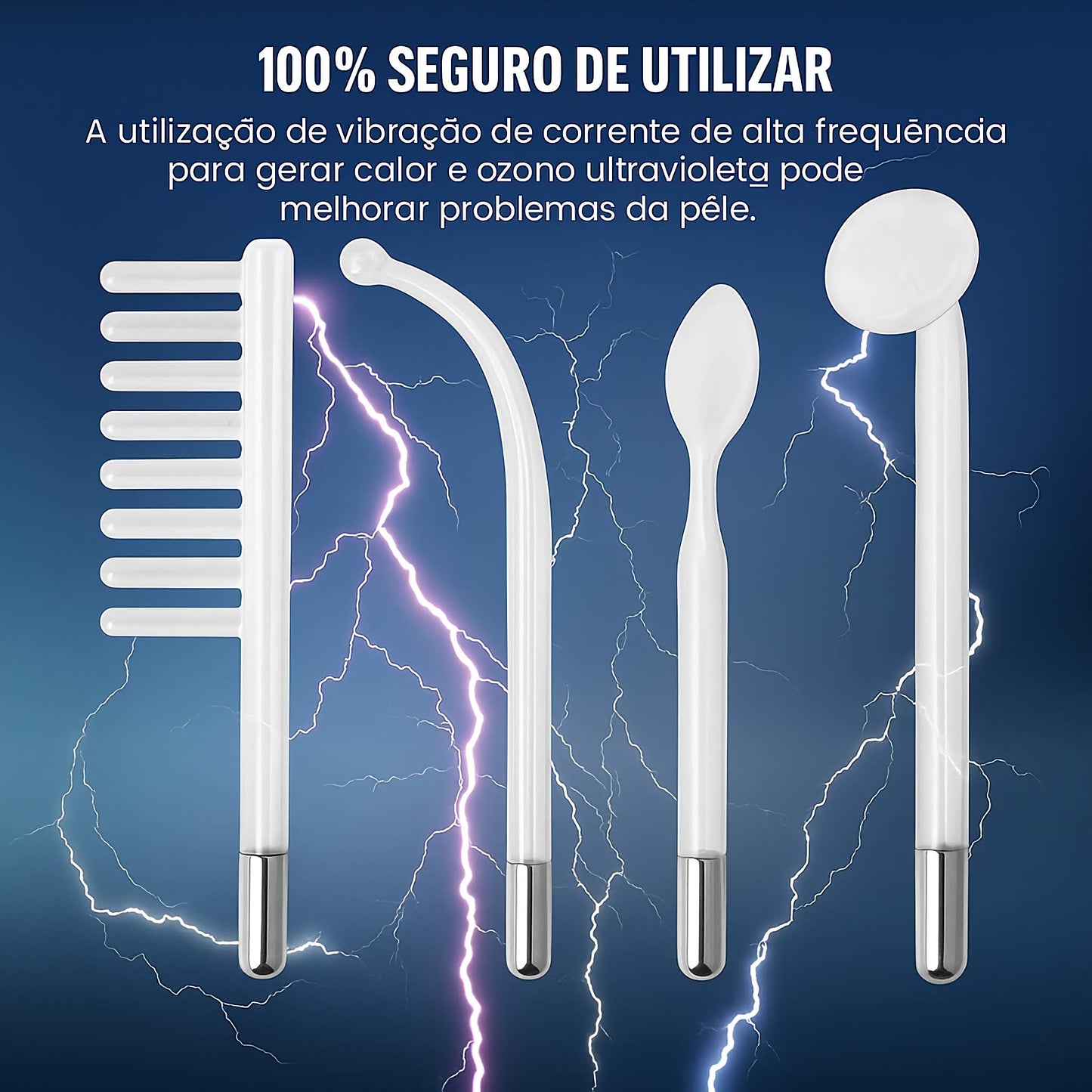 DermaLuz™ – Kit de Terapia de Alta Frequência Facial