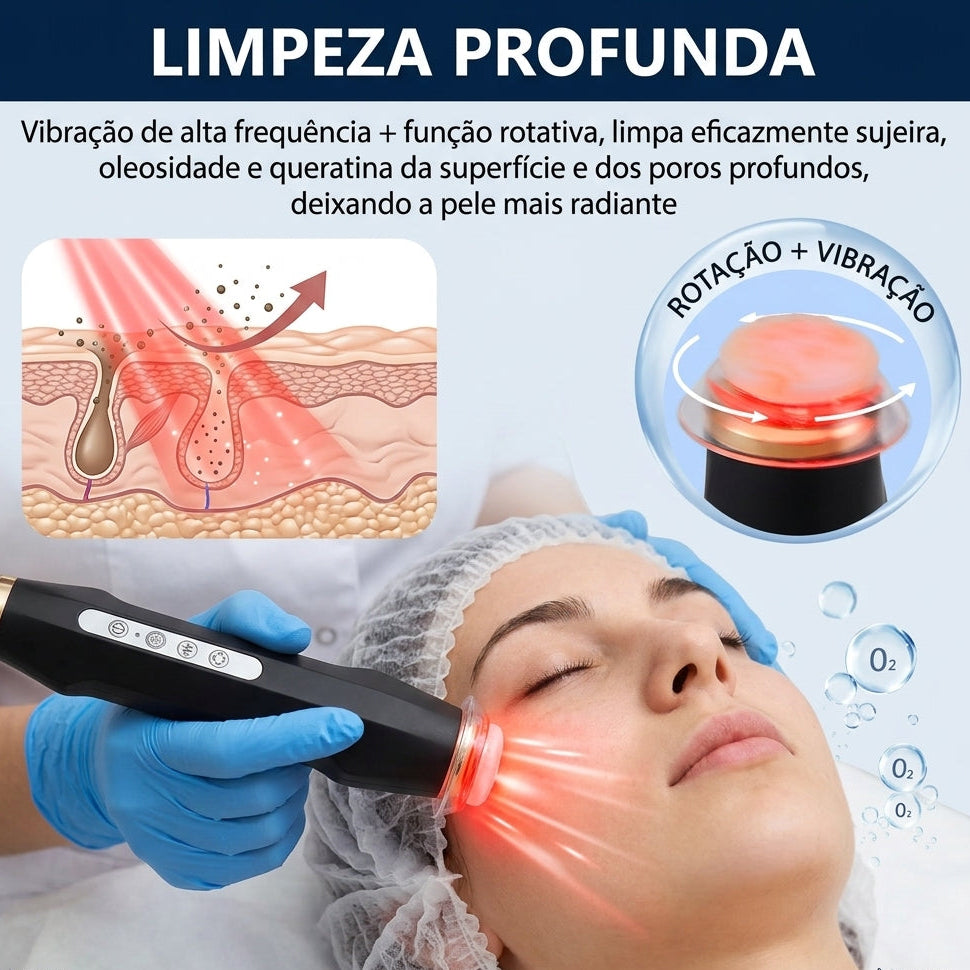 Aparelho de limpeza de pele e Vibromassagem